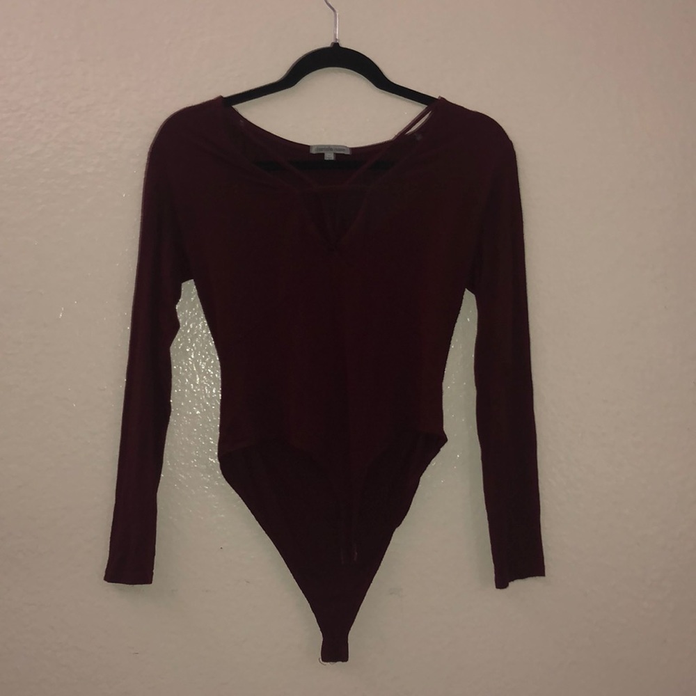 Burgundy body suit